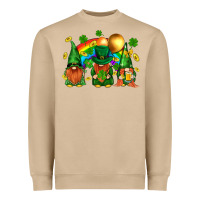 Mushroom st. patricks  gnomies with rainbow Heavyweight Sweatshirt - BundleAndBundleShop