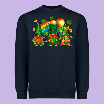 St. Patricks  Gnomies With Rainbow Heavyweight Sweatshirt Designed By Bundleandbundleshop