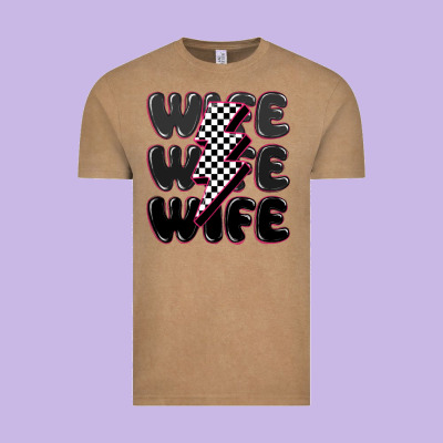 Wife Wife Wife Vintage Tee Designed By Maliassmallbusiness