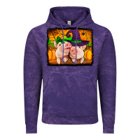Cloud Purple halloween pigs Vintage Hoodie - Jasminsmagicworld