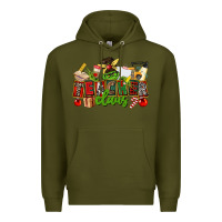 Army Green teacher claus christmas Premium Hoodie - CowGirlArtShop