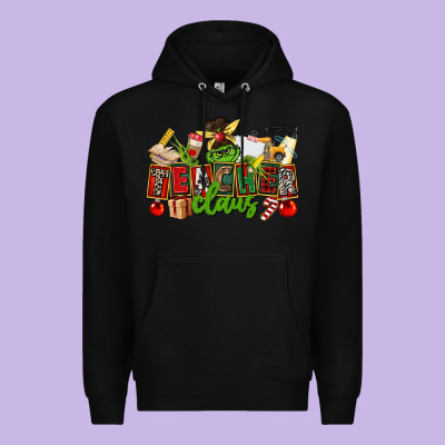 Teacher Claus Christmas Premium Hoodie Designed By Cowgirlartshop