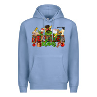 Colony Blue teacher claus christmas Premium Hoodie - CowGirlArtShop