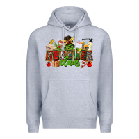 Heather Grey teacher claus christmas Premium Hoodie - CowGirlArtShop