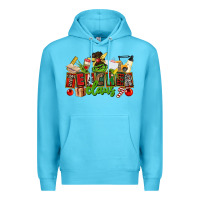 Ocean Blue teacher claus christmas Premium Hoodie - CowGirlArtShop