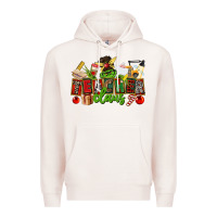 Pale Pink teacher claus christmas Premium Hoodie - CowGirlArtShop