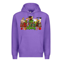 Purple teacher claus christmas Premium Hoodie - CowGirlArtShop