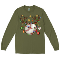 Army Green Baseball Horn Christmas Long Sleeve Tee - BundleAndBundleShop