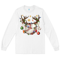 White Baseball Horn Christmas Long Sleeve Tee - BundleAndBundleShop