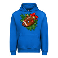 Cobalt american football christmas with lights and ribbon Urban Hoodie - FaDigitalArtStudio