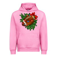 Fuchsia Pink american football christmas with lights and ribbon Urban Hoodie - FaDigitalArtStudio