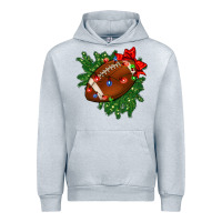 Heather Grey american football christmas with lights and ribbon Urban Hoodie - FaDigitalArtStudio