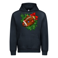 Navy american football christmas with lights and ribbon Urban Hoodie - FaDigitalArtStudio