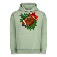 Pigment Oil Green american football christmas with lights and ribbon Urban Hoodie - FaDigitalArtStudio