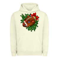 Pigment Pistachio american football christmas with lights and ribbon Urban Hoodie - FaDigitalArtStudio