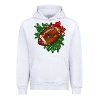 White american football christmas with lights and ribbon Urban Hoodie - FaDigitalArtStudio
