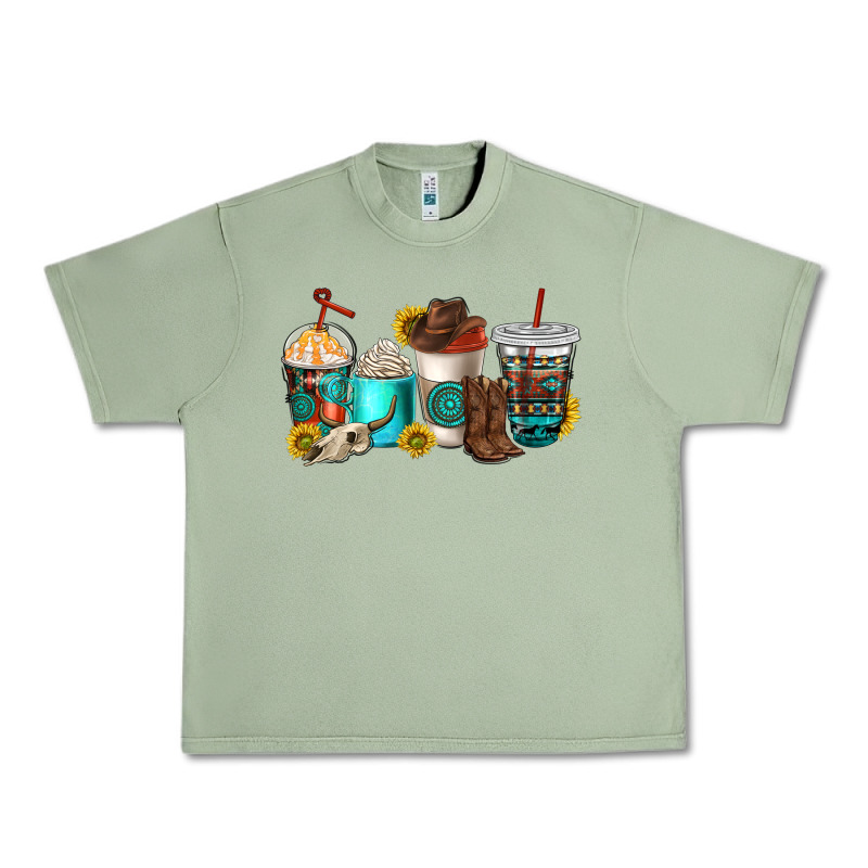 Western Coffee Cups Urban Heavy Tee by NancyCooperArtShop | Teevron