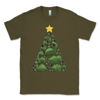 Army Green dinosaur christmas tree Classic Tee - MaliasSmallBusiness