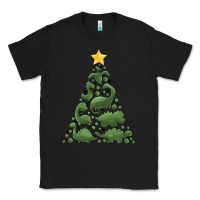 Black dinosaur christmas tree Classic Tee - MaliasSmallBusiness