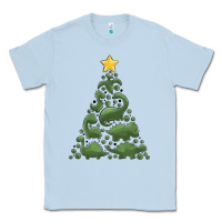 Dusty Blue dinosaur christmas tree Classic Tee - MaliasSmallBusiness