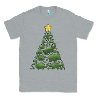 Heather Grey dinosaur christmas tree Classic Tee - MaliasSmallBusiness