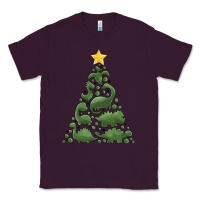 Plum dinosaur christmas tree Classic Tee - MaliasSmallBusiness