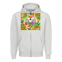 Dove Grey Spooky Season Zipper Hoodie - texasbilliewilder