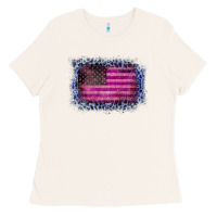 Bone Old Leopard American Flag Ladies Tee - Bettercallsaul