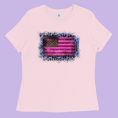 Old Leopard American Flag Ladies Tee Designed By Bettercallsaul