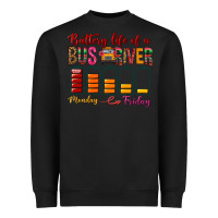 Black Battery Life Of A Bus Driver Heavyweight Sweatshirt - BundleAndBundleShop