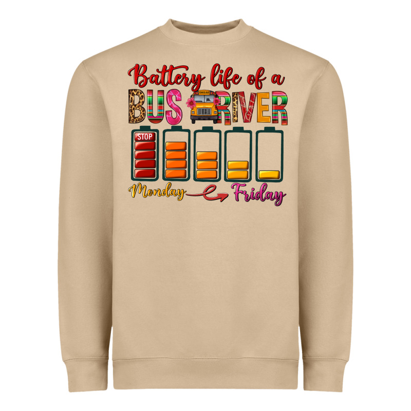 Battery Life Of A Bus Driver Heavyweight Sweatshirt by BundleAndBundleShop | Teevron