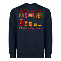 Navy Battery Life Of A Bus Driver Heavyweight Sweatshirt - BundleAndBundleShop