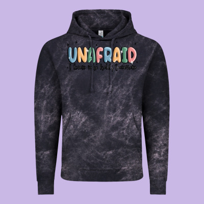 Unafraid Vintage Hoodie Designed By Maliassmallbusiness