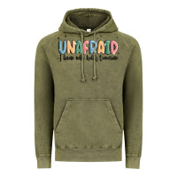 Vintage Olive unafraid Vintage Hoodie - MaliasSmallBusiness
