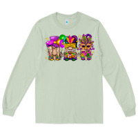 Matcha Mardi Gras Gnomies Cakes Flowers And Balloon Long Sleeve Tee - BundleAndBundleShop