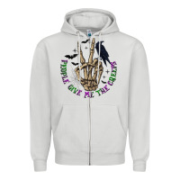 Dove Grey People Give Me The Creeps Zipper Hoodie - texasbilliewilder
