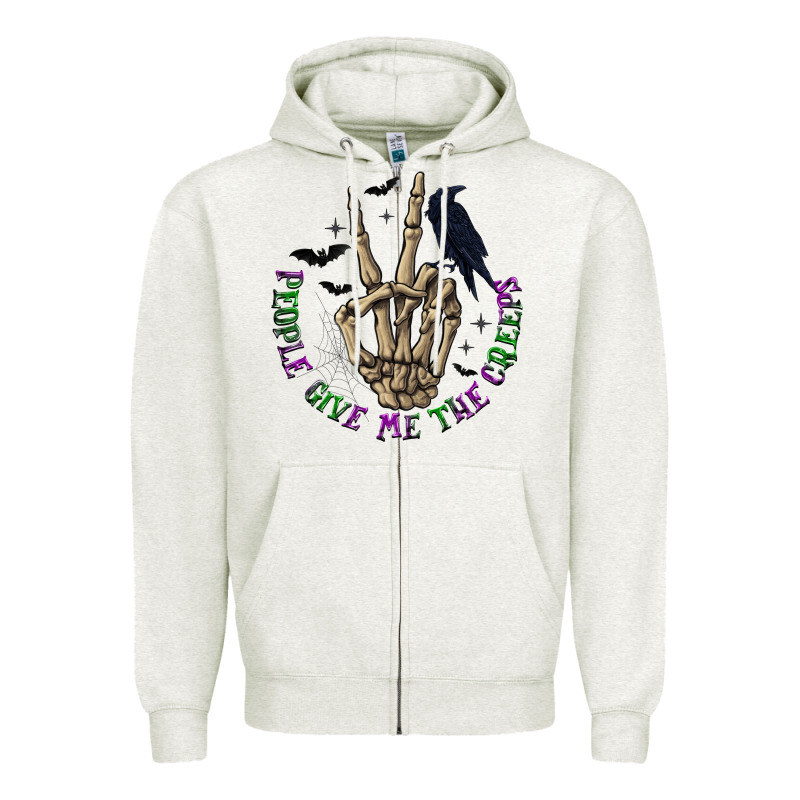 People Give Me The Creeps Zipper Hoodie by texasbilliewilder | Teevron