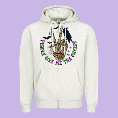 People Give Me The Creeps Zipper Hoodie Designed By Texasbilliewilder