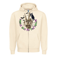 Sandshell People Give Me The Creeps Zipper Hoodie - texasbilliewilder