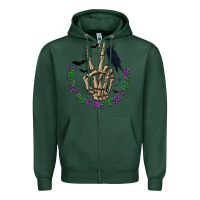 Sports Green People Give Me The Creeps Zipper Hoodie - texasbilliewilder