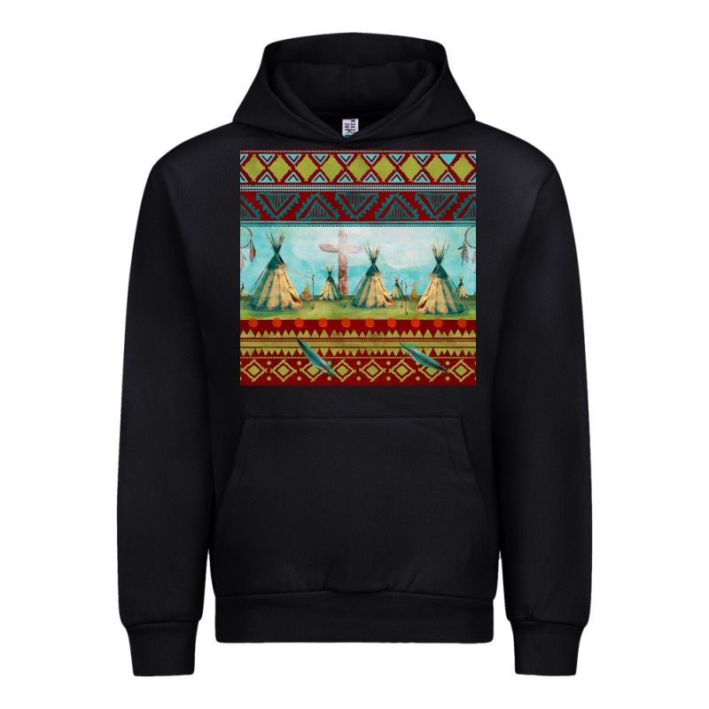 Teepe Tent Dreamcatcher Totem Pole Seamless Patter Urban Hoodie by FaDigitalArtStudio | Teevron