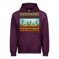 Mauve Wine teepe tent dreamcatcher totem pole seamless patter Urban Hoodie - FaDigitalArtStudio