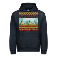 Navy teepe tent dreamcatcher totem pole seamless patter Urban Hoodie - FaDigitalArtStudio