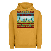 Pigment Peanut Butter teepe tent dreamcatcher totem pole seamless patter Urban Hoodie - FaDigitalArtStudio