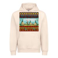 Sandshell teepe tent dreamcatcher totem pole seamless patter Urban Hoodie - FaDigitalArtStudio