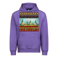 Tulip teepe tent dreamcatcher totem pole seamless patter Urban Hoodie - FaDigitalArtStudio