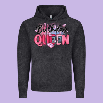 Birthday Queen Vintage Hoodie Designed By Maliassmallbusiness