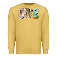 Antique Gold Love Easter Rabbit Easter Day Premium Sweatshirt - HowdyJamesFarm
