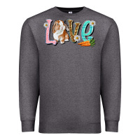 Charcoal Heather Love Easter Rabbit Easter Day Premium Sweatshirt - HowdyJamesFarm