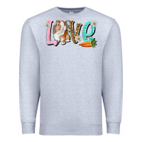 Heather Grey Love Easter Rabbit Easter Day Premium Sweatshirt - HowdyJamesFarm